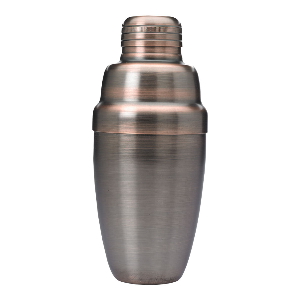 SHAKE - 3-Pc. Heavy Duty Cocktail Shaker Set, Antique Copper, BARFLY