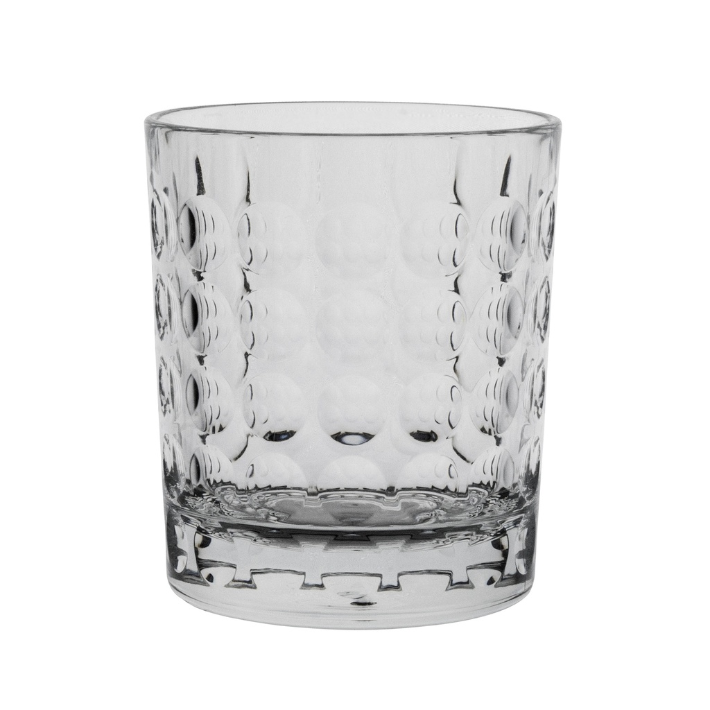 CARVE - CUT TUMBLER D 3 1/8 X H 3 5/8 (10 OZ) CARVE RADIUS CLEAR, ASPEN DRINKWARE