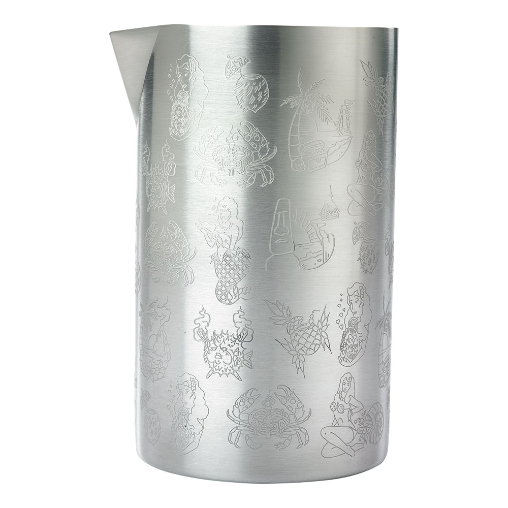 SHAKE - Double Wall Mixing Tin, Stainless Steel, 21 oz., Tiki Design, BARFLY