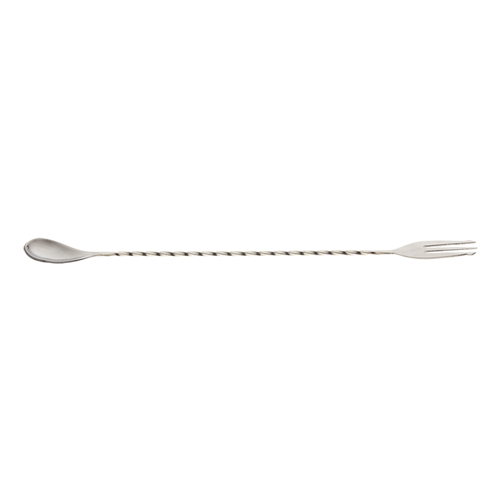 STIR - Bar Spoon with Fork End, 12 3/8" (31.5 cm), Stainless Steel, BARFLY