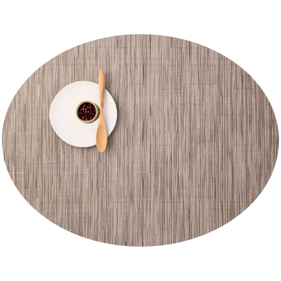 Bamboo Table Mat Oval 14x19.25 - DUNE, Chilewich