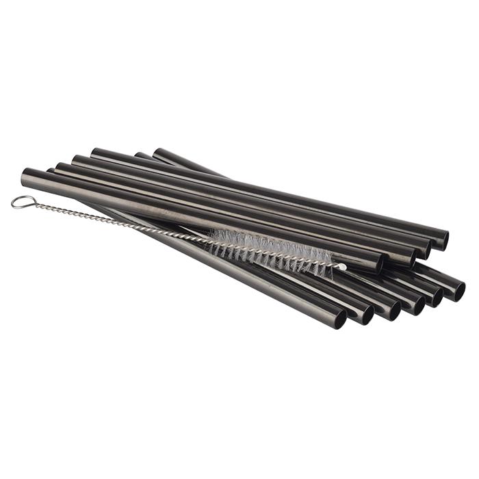 STRAWS - SET DE 11PC, 10 SORBETES + 1 CEPILLO DE LIMPIEZA, 93381, APS
