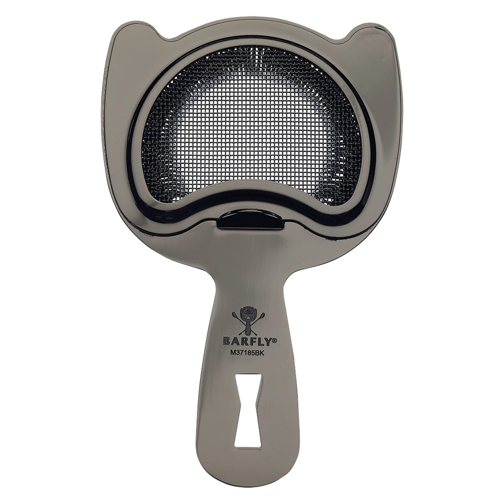 STRAIN - Fine Mesh Spring Strainer, Black, BARFLY