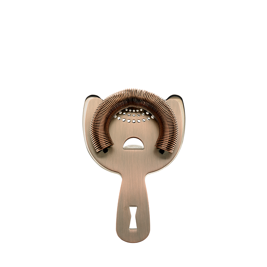 STRAIN - Diamond Lattice Heavy-Duty Spring Bar Strainer, Antique Copper, BARFLY