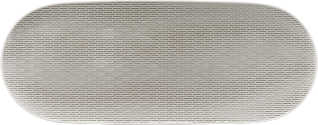 SCOPE GLOW GRAY - Platter oval coupe structure GRAY 46x18cm, BAUSCHER