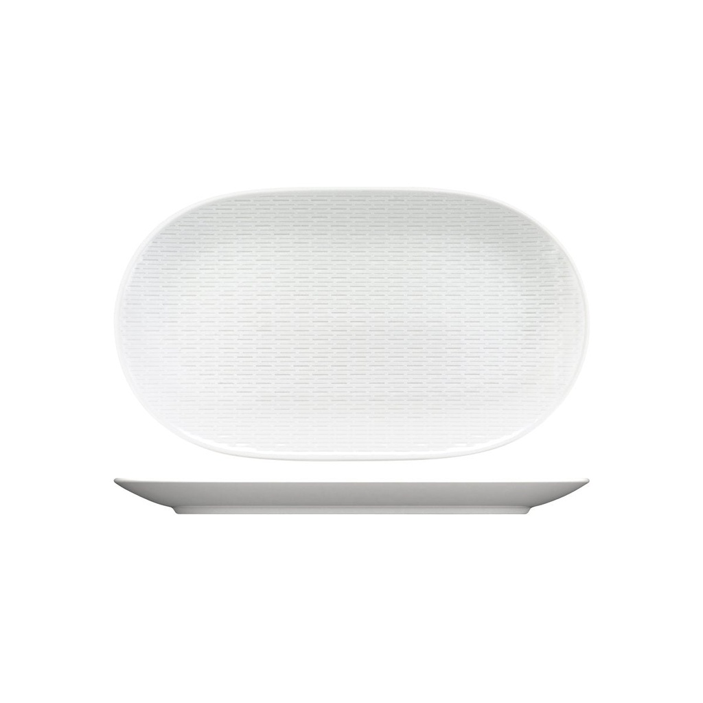 SCOPE LINEA - Platter oval coupe structure 23x15cm, BAUSCHER