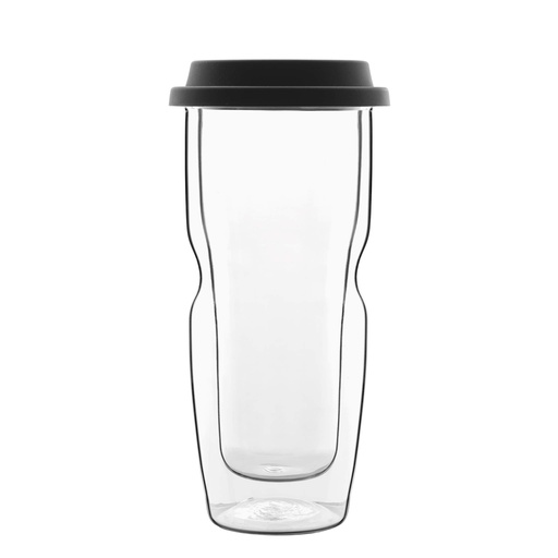 [CR-BL58-00003] Coffee on the go large w/silic 15.5oz, BORMIOLI LUIGI, A12836G0402AA01