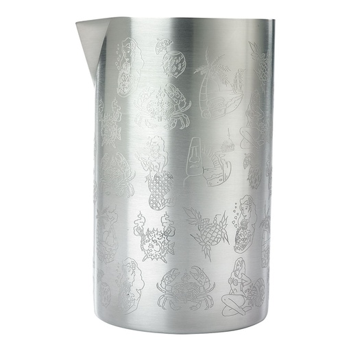 [BA-BA01-00041] SHAKE - Double Wall Mixing Tin, Stainless Steel, 21 oz., Tiki Design, BARFLY, M37079