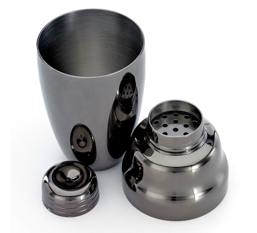 [BA-BA01-00046] SHAKE - 3-Pc. Heavy Duty Cocktail Shaker Set, Black, BARFLY, M37038BK