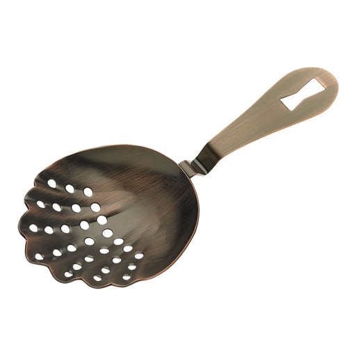 [BA-BA02-00032] STRAIN - Scalloped Julep Strainer, Antique Copper, BARFLY, M37029ACP