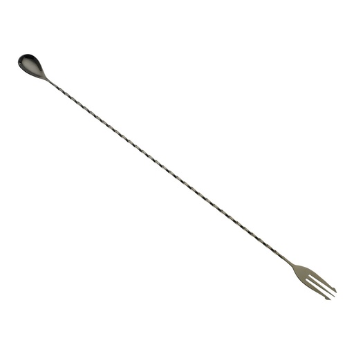 [BA-BA04-00038] STIR - Bar Spoon with Fork End, 19 5/8" (50.0 cm), Black, BARFLY, M37017BK