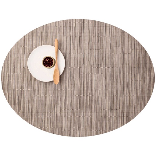 [AC-CH01-00090] Bamboo Table Mat Oval 14x19.25 - DUNE, Chilewich, 100103-010