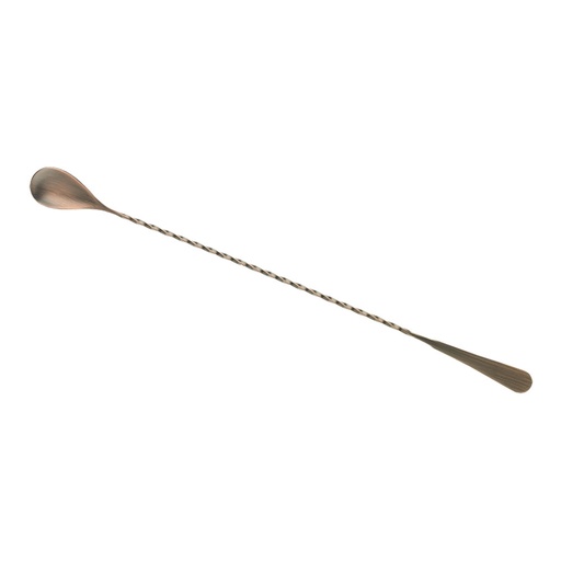 [BA-BA04-00075] STIR - Diamond Lattice Japanese Style Bar Spoon, 13 3/16" (33.5 cm), Antique Copper, BARFLY, M37204ACP
