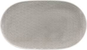 [VA-B42-00011] SCOPE GLOW GRAY - Platter oval coupe structure GRAY 37x22cm, BAUSCHER, 6732287A