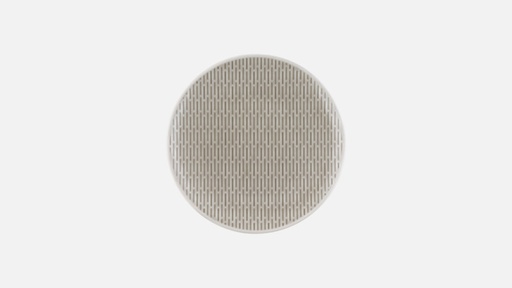 [VA-B42-00020] SCOPE GLOW GRAY - Plate flat round coupe structure GRAY 28cm, BAUSCHER, 6731278A